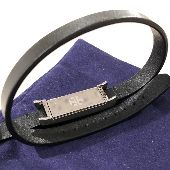 Tory Burch Black Leather Fitbit Wrap Bracelet - Picture 4 of 5